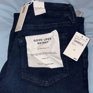 Good American Good Legs Skinny Jeans in Dark Blue